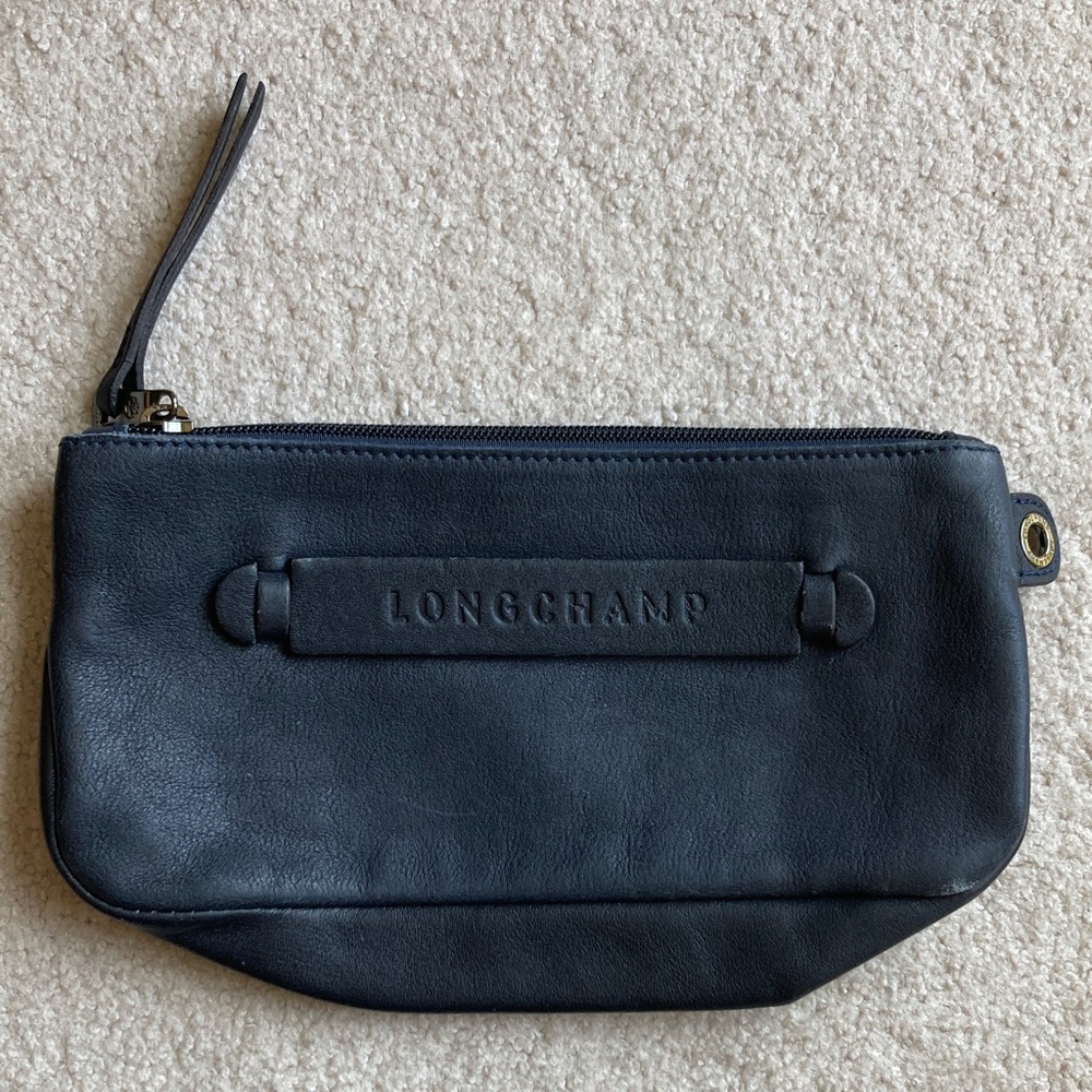 Longchamp 3D leather clutch